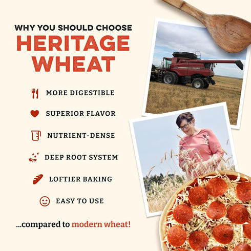 (80 (Pack 2)) Sunrise Flour Mill Heritage Organic Pizza Flour & Pastry Flour Ounce of - Non-GMO, Kosher, Grown Without