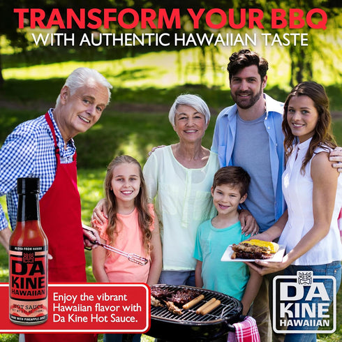 Da Kine Hawaiian 5 oz. 3-Pack) Gourmet Pineapple Hot Sauce - Vegan & Gluten-Free, Crafted in Small Batches, Sweet