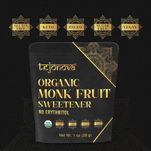1oz 90 Organic Monk Fruit Extract Powder, Pure Monk Fruit Sweetener No Erythritol, Monkfruit Sweetener Pure Goodness