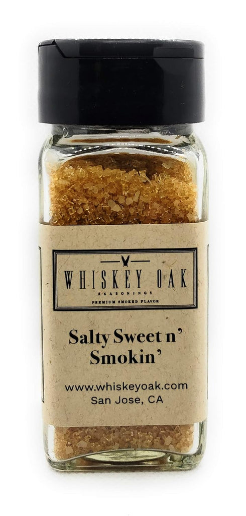 Whiskey Oak Salty Sweet n' Smokin' Seasonings - 3.00 oz Kosher Salt and Raw Sugar