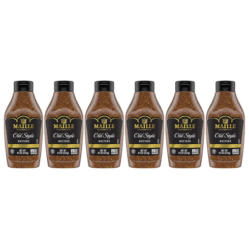 Maille Mustard Old Style Squeeze 8.5 Oz, Pack Of 6