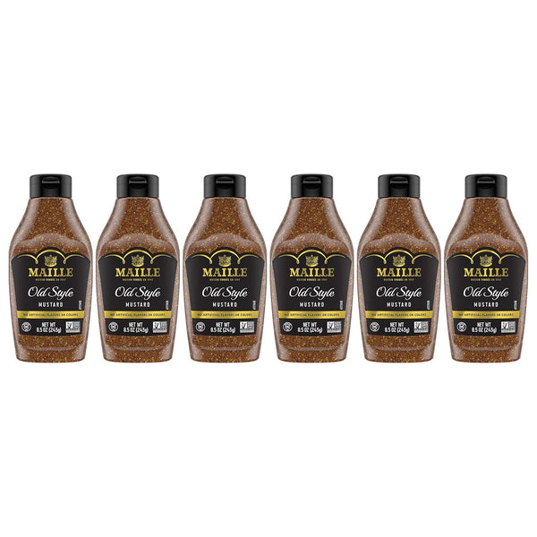Maille Mustard Old Style Squeeze 8.5 Oz, Pack Of 6