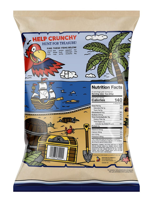 4oz Pirate's Booty Aged White Cheddar Cheese Puffs, Gluten-Free, Kids Snacks