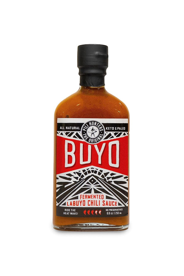 Pili Hunters - Buyo, Fermented Chili Hot Sauce (8.8 oz bottle) Gourmet