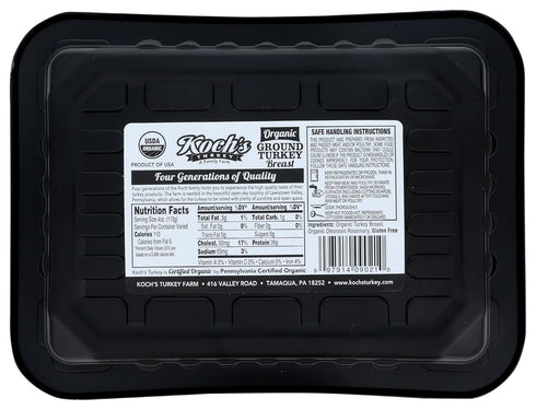 Kochs Turkey Farm 16 OZ Organic Ground Turkey Breast