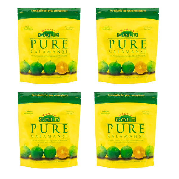 Generic Manila Gold Pure Calamansi Frozen 4 Packs (6 fl.oz/pack) 100% Pure Calamansi