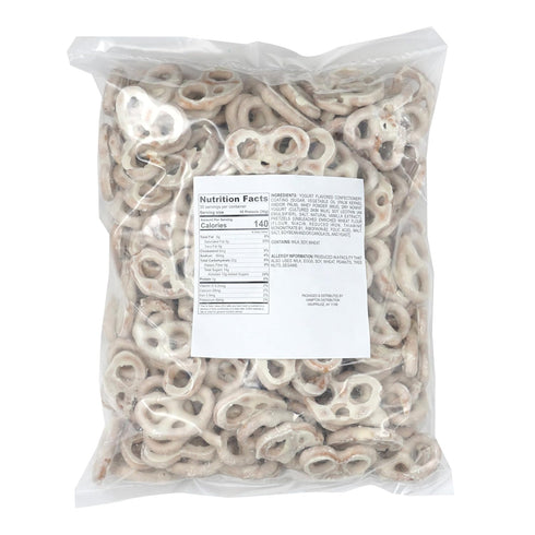 1 Yogurt Covered Pretzels, Pound Bulk Bag, Yogurt Pretzels, White Candy, The Hampton Popcorn & Candy Company