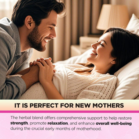 Aromlife 10 Postpartum Tea for Women Postnatal Hormone Balance, Organic Raspberry Tea New Mama Postpartum Essential
