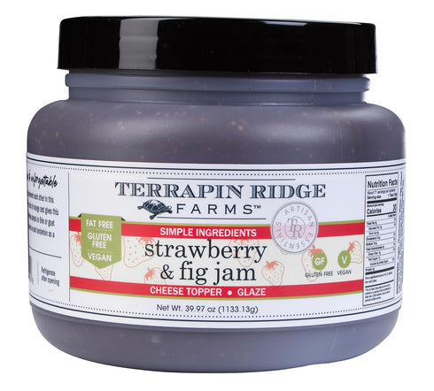 Terrapin Ridge Farms Strawberry and Fig Jam Gourmet Fruit Spread with Orange