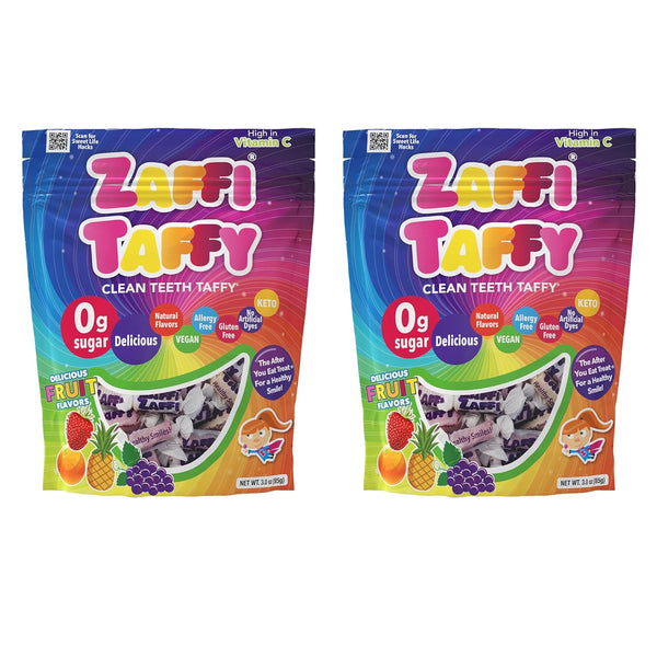 Zollipops Keto Sugar Free Taffy Variety Pack, 3 Oz (Pack of 2) - Assorted Flavors for Guilt-Free Indulgence