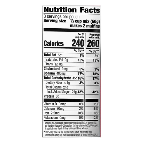 6.4 oz. (Pack 9) Betty Crocker Banana Nut Muffin Mix, Made With Walnuts