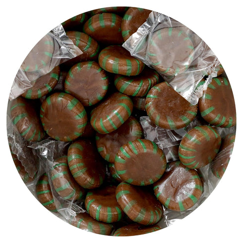 Chocolate Starlight Mints Candy, 1 Pound Bulk Candy (Approx. 75 pcs.), Individually