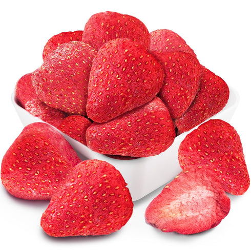 16 Oz Freeze-Dried Whole Strawberries - Dehydrated Fruit - Frozen No Sugar