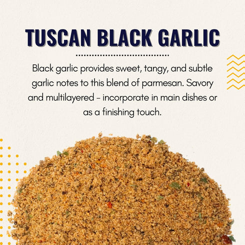 Shawhan Farms Gourmet Parmesan Inspirations Tuscan Black Garlic Seasoning Topper Finishing Blend - 7 Oz