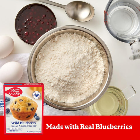 16.9 oz (Pack 10) Betty Crocker Wild Blueberry Muffin and Quick Bread Mix
