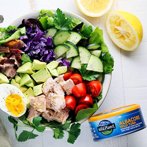 Albacore 5 Pack 12 Wild Planet Wild Tuna, Sea Salt, Canned Tuna, Sustainably Wild-Caught, Pole & Line, Non-GMO, Kosher