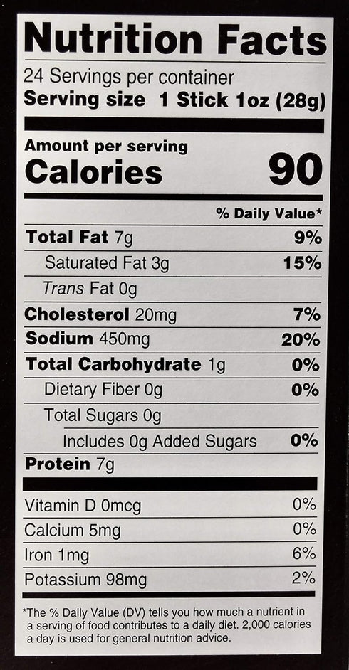 24 1oz No Man's Land BLACK PEPPER Meat Sticks High Protein Low Calorie Low Carb Meat Snack Carton of Sticks
