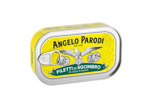 Angelo Parodi Mackerel Fillets in Pure Olive Oil | 10 Pack | Imported from