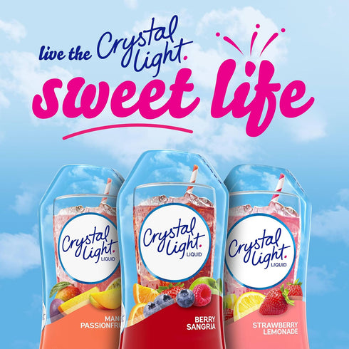 (1.62 oz 2 Pack Crystal Light Liquid Berry Sangria Drink Mix Bottle)