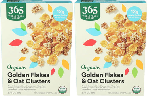 365 by Whole Foods Market, Organic Honey Flakes And Oat Clusters, 12