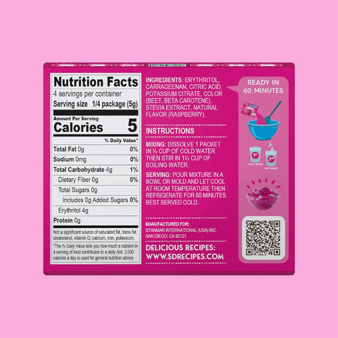 .7 Simply Delish Sugar Free Raspberry Jel Dessert, Ounce