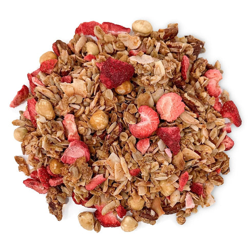 3 Food to Live Organic Golden Crunchy Granola with Strawberries, Pounds Handcrafted, Great for Breakfast Cereals