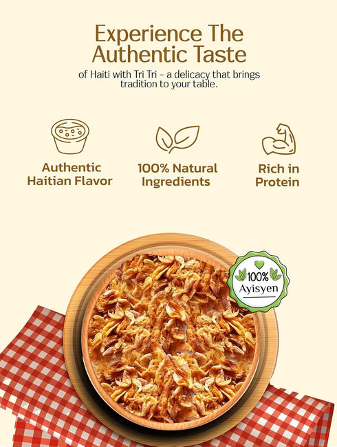100% AYISYEN Tri Tri - Dry Shrimp Skin - Brand - From Haiti