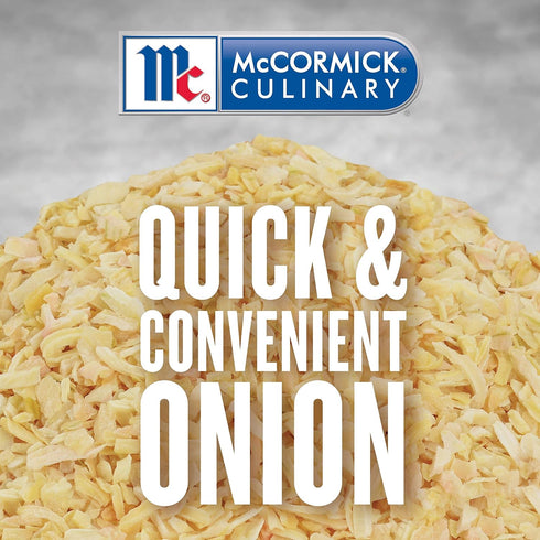 McCormick Culinary Minced Onion, 17 oz - One 17 Ounce Container of Dried Minced Onion Flakes, Perfect for Soups, Sauces, Meatballs, Relishes and Casseroles
