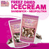 2.5oz (2 pack) Freeze Dried Icecream Sandwich Bites, Neapolitan & Vanilla - Crunchy & Sweet Freeze Dried Dessert Snack