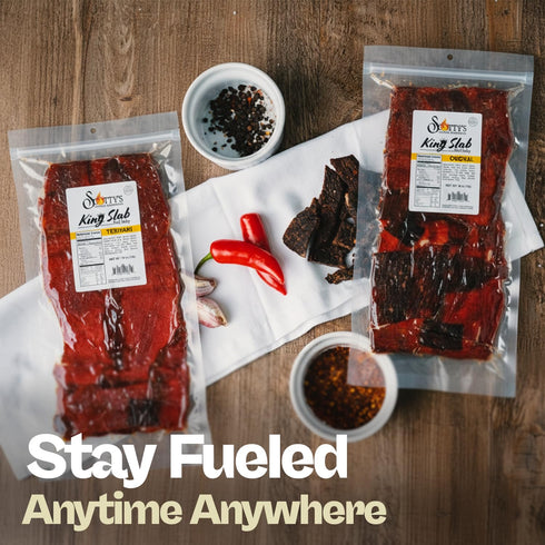 Scotty's Country 16 oz Hand-Trimmed Scottys Smokehouse King Slab - Teriyaki, Beef Jerky, Large Bulk Beef Jerky Bag