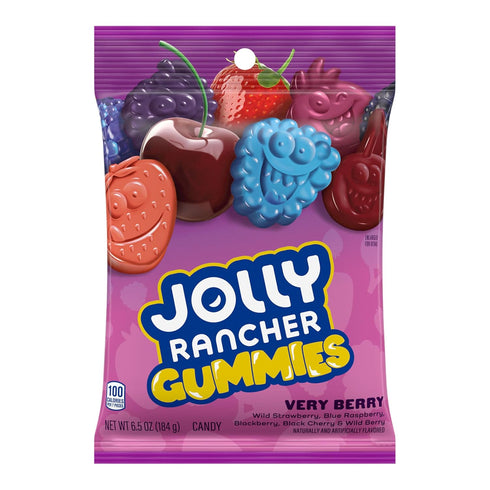 Gummies 6.5 oz JOLLY RANCHER Very Berry Fruit Flavored Candy Bag