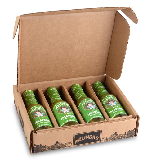 5oz, 4 Pack Melindas Jalapeno Hot Sauce - Gourmet Classic Green Jalapeno Sauce Perfect for Tacos, Burritos, Enchiladas
