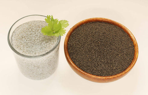 Edible Basil Seeds, 8 Ounce Tukmaria Sabja Seeds, Rich in Fibers, Non-GMO, Keto, Natural by Carmel Organics