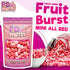 5oz Freeze Dried Fruit Bursts Candy - Mini All Reds l Hard Candy Mix Treat Snack Gift Bag Strawberry, Fruit Punch