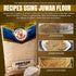 TAJ Gourmet Foods 2-Pounds TAJ Premium Sorghum Flour Juwar Flour, Jowar, No Salt