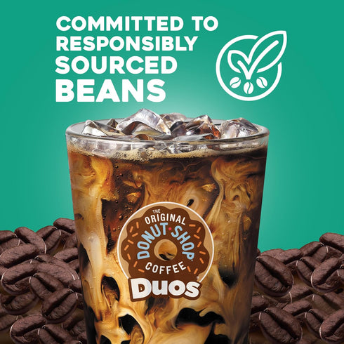 60 Count (6 Packs 10) The Original Donut Shop ICED Duos Cookies + Caramel Coffee, Keurig Single Serve K-Cup Pods