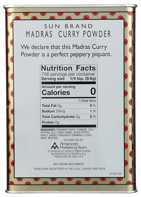 SUN BRAND 1 (Pack 1) Madras Curry Powder, Pound