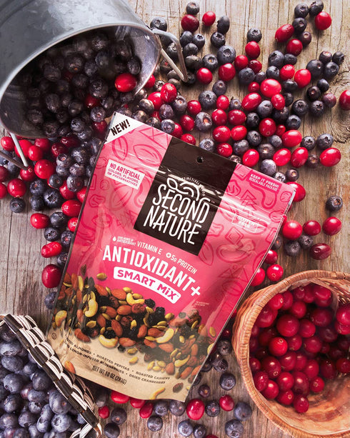 10 (Pack 6) Second Nature Antioxidant+ Smart Mix, Good Source of Antioxidant Vitamin E, No Artificial Colors, Flavors