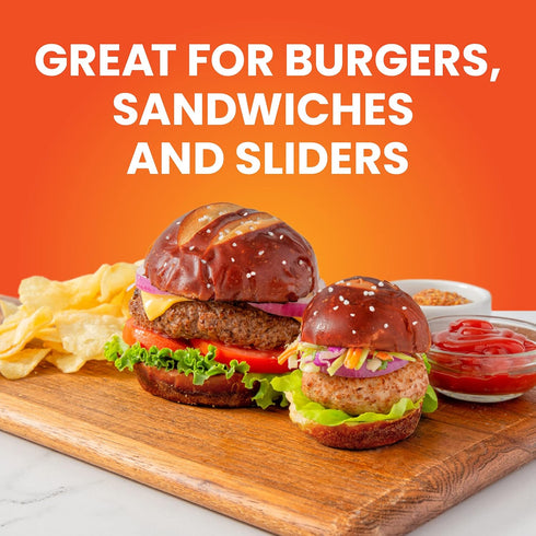 King's Hawaiian 4 Count (Pack 3) Original Hawaiian Sweet Pretzel Hamburger Buns, Bread Buns