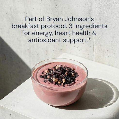 170mg (30 Blueprint Bryan Johnson Blueberry Nut Mix - Real Blueberries, Roasted Macadamia Nuts and Walnuts - No