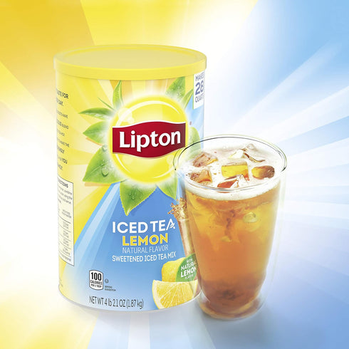 4lb 2.1 oz availble) 28Qt Lipton Iced Tea Mix, Lemon, Net Weight - (Selling as a Single - not Single