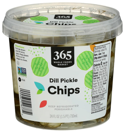365 by Whole Foods Market Dill Pickle Chips, 24 FZ
