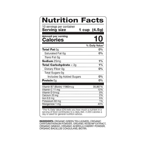 BareOrganics Radiant Tea Pods with Superfoods & Probiotics, USDA Organic, Vegan, Non-GMO, 10ct