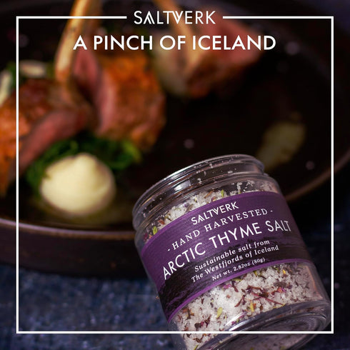 Flaky Pure Icelandic Sea Salt with Arctic Thyme Duo