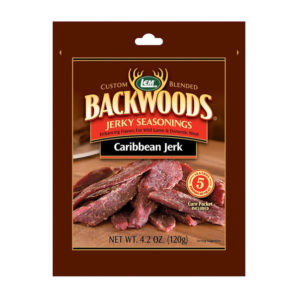 LEM Products Backwoods Caribbean Jerk Jerky Seasoning, Ideal for Wild Game and