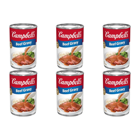 Campbells Beef Gravy, 10.5 oz Can (Pack of 6)