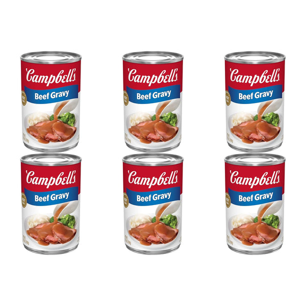 Campbells Beef Gravy, 10.5 oz Can (Pack of 6)