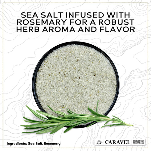 5 oz Rosemary Sea Salt Infused with Fresh Rosemary Oil Mineral-Rich Finishing Salt with Earthy and Aromatic Flavors