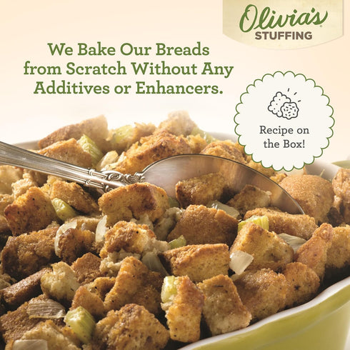 9 (Pack 2) Olivia's Croutons Gluten Free Stuffing Mix - Rosemary & Sage Herb Seasoned Dressing - Vegetarian