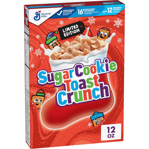 General Mills Sugar Cookie Toast Crunch Breakfast Cereal, Crispy Naturally Flavored Sugar Cookie Cinnamon